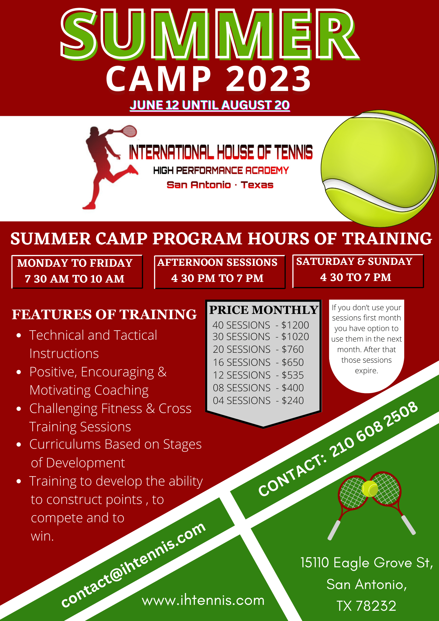 SUMMER CAMP International House of Tennis