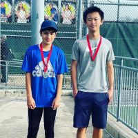 Two young tennis players won medals.